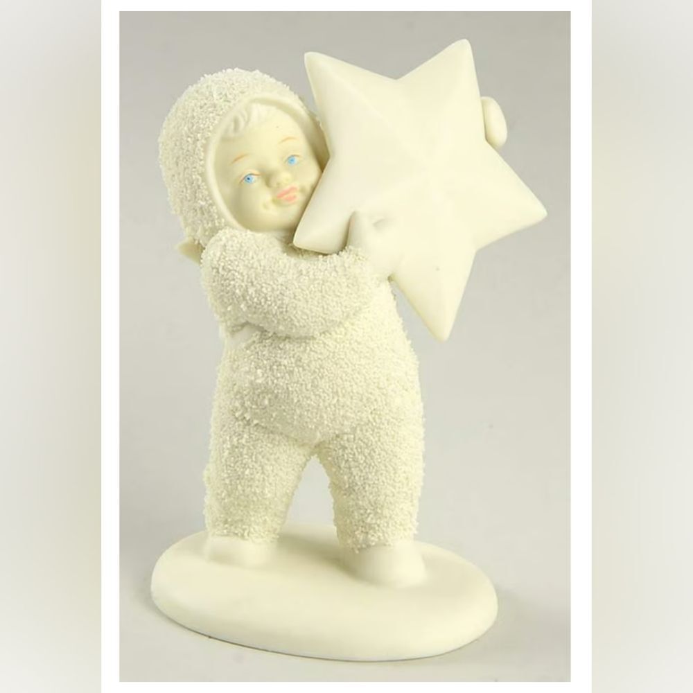 Vintage 1990s Snowbabies Miniatures Pewter Figurine "I Found the Biggest Star of